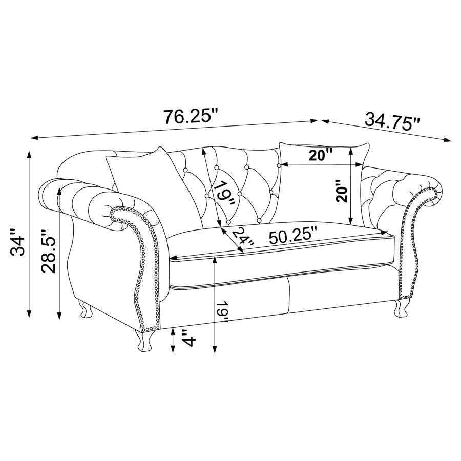 Frostine Silver 2 Pc Sofa Set - furniture place usa