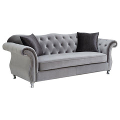 Frostine Silver 3 Pc Sofa Set - furniture place usa
