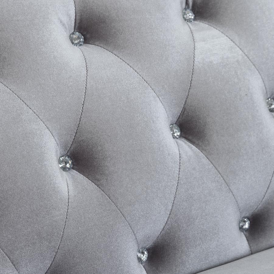 Frostine Silver 3 Pc Sofa Set - furniture place usa
