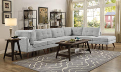 Churchill Grey 6 Pc Sectional - furniture place usa