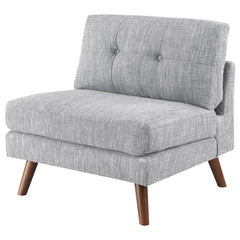Churchill Grey Armless Chair - furniture place usa