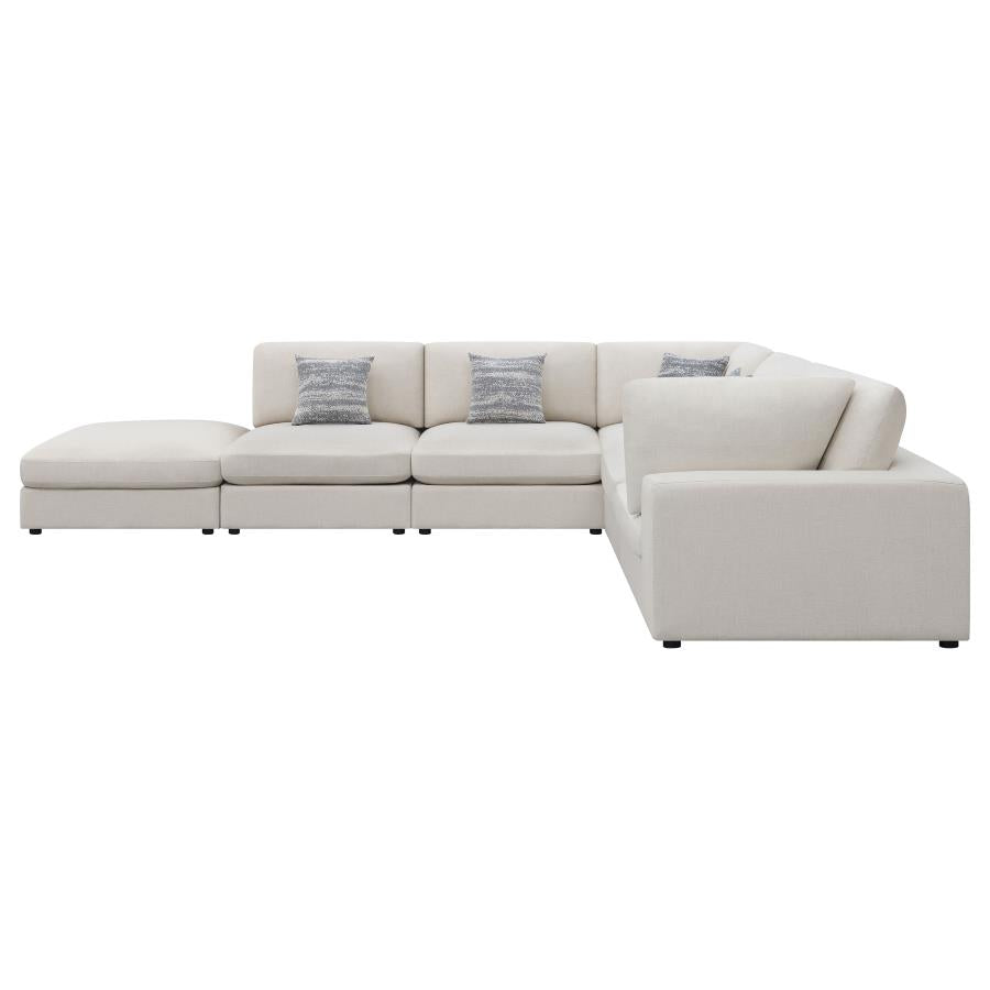 Serene Beige 6 Pc Sectional - furniture place usa