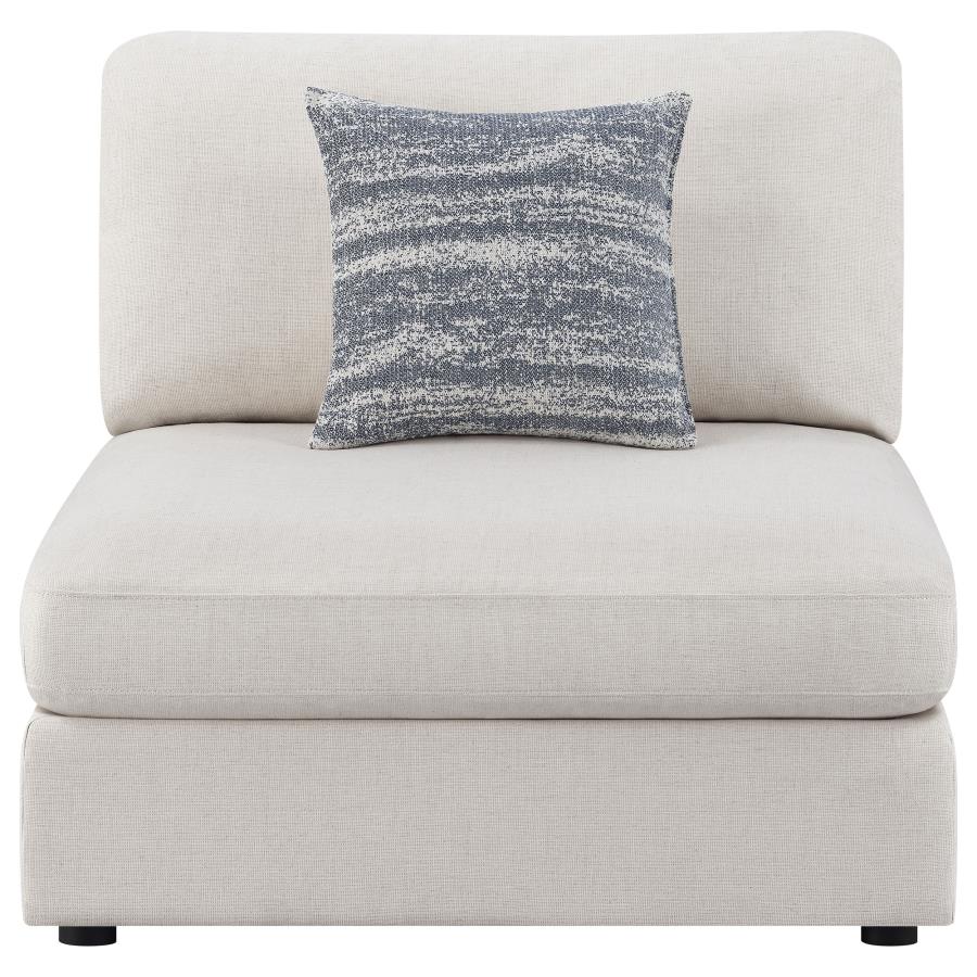 Serene Beige Armless Chair - furniture place usa