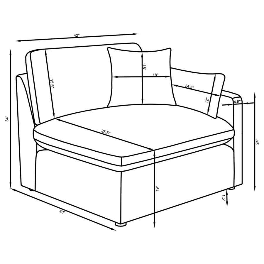Hobson Ivory Raf Chair - furniture place usa