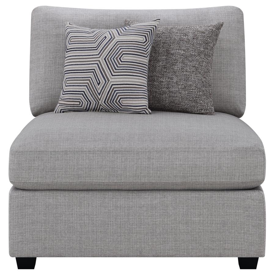 Cambria Grey Armless Chair - furniture place usa