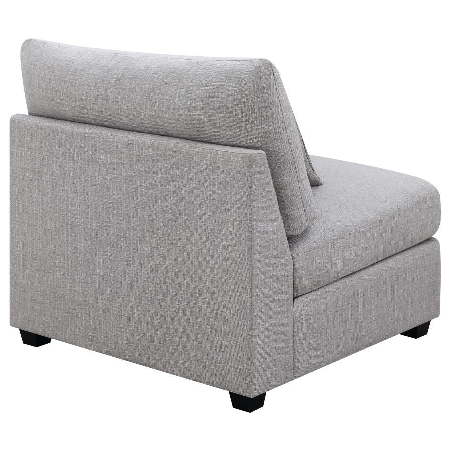 Cambria Grey Armless Chair - furniture place usa