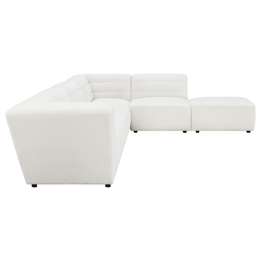 Sunny White 6 Pc Sectional - furniture place usa
