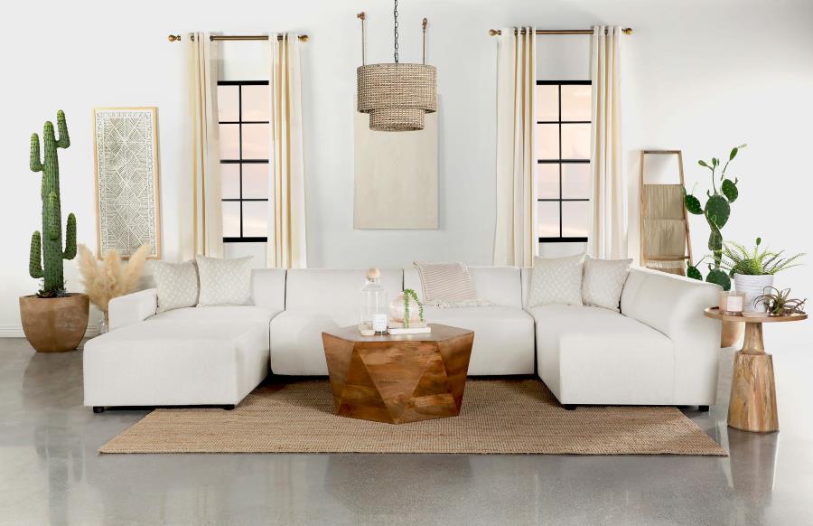 Freddie White 6 Pc Sectional - furniture place usa
