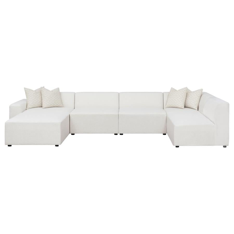 Freddie White 6 Pc Sectional - furniture place usa