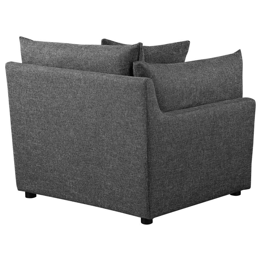 Sasha Black 6 Pc Sectional - furniture place usa