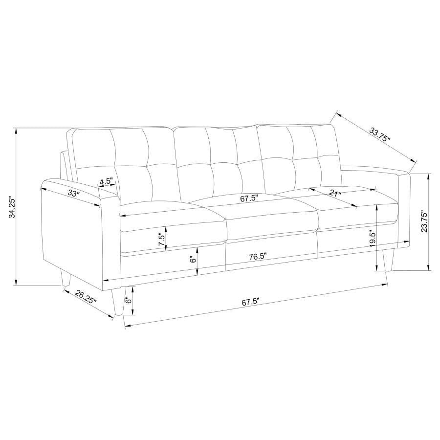 Watsonville Grey 3 Pc Sofa Set - furniture place usa