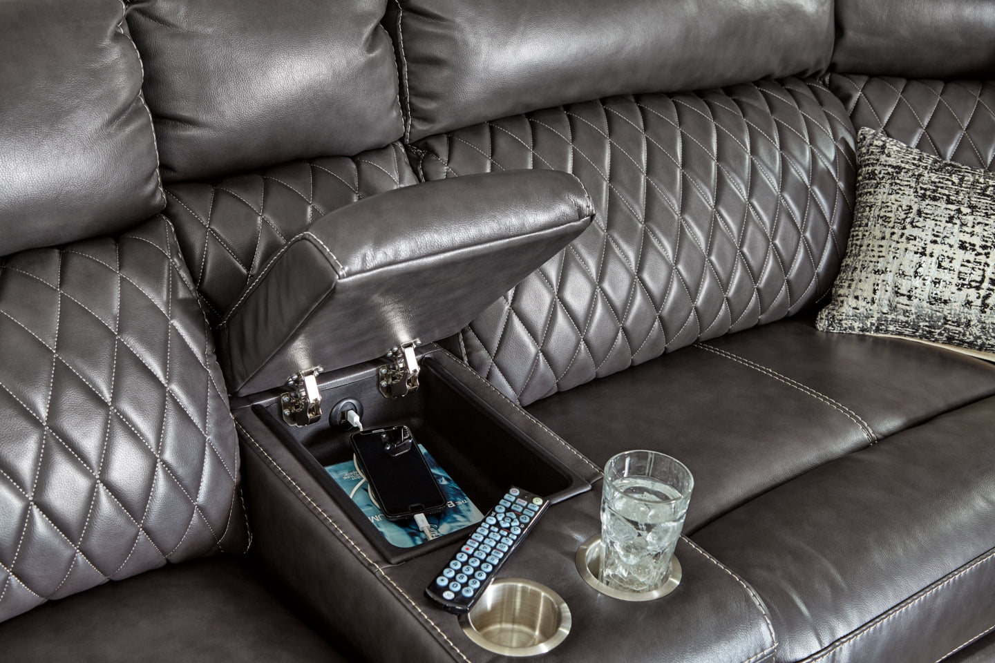 Samperstone 6-Piece Power Reclining Sectional - furniture place usa