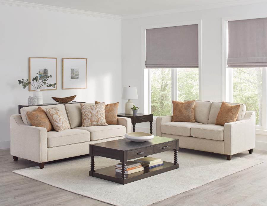 Christine Beige Sofa - furniture place usa