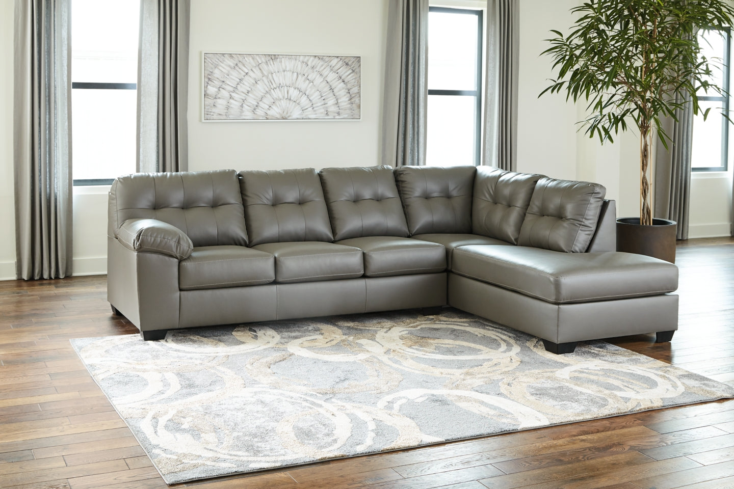 Donlen 2-Piece Sectional with Ottoman - PKG013148 - furniture place usa