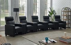 Toohey Black 9 Pc Theater Seating (5r) - furniture place usa