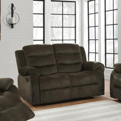 Rodman Brown Motion Loveseat - furniture place usa