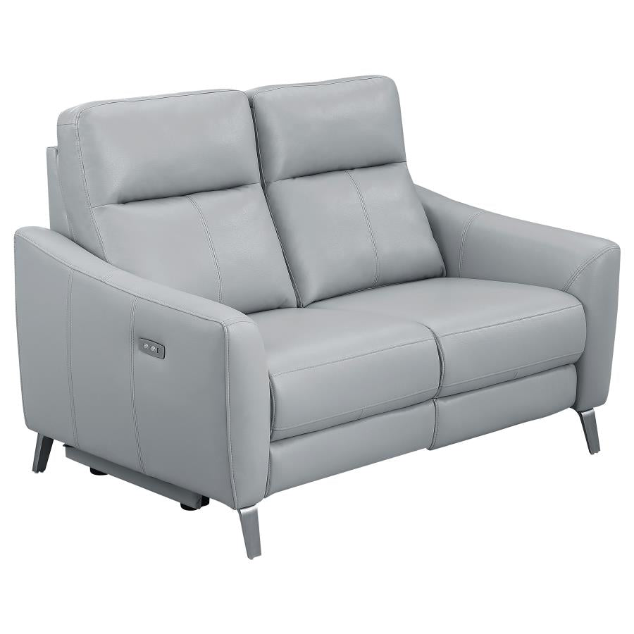 Derek Grey 2 Pc Power Sofa Set - furniture place usa