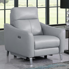 Derek Grey Power Recliner - furniture place usa