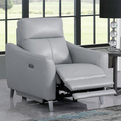 Derek Grey Power Recliner - furniture place usa