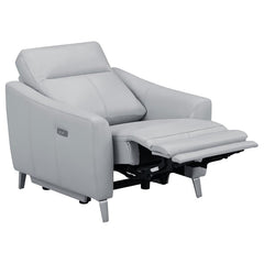 Derek Grey Power Recliner - furniture place usa