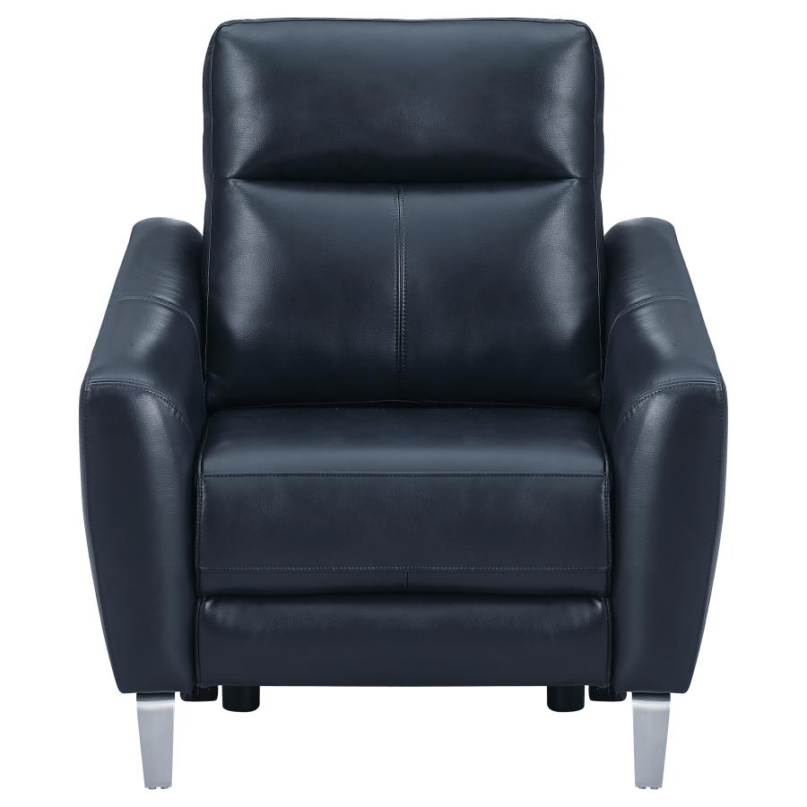 Derek Blue Power Recliner - furniture place usa