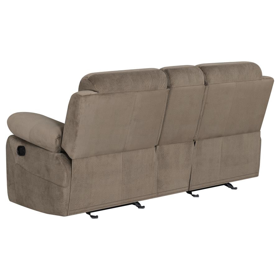 Myleene Brown Glider Loveseat - furniture place usa