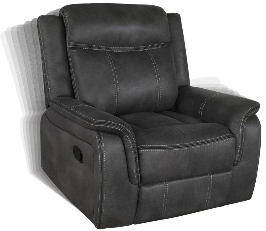 Lawrence Black Glider Recliner - furniture place usa