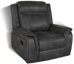 Lawrence Black Glider Recliner - furniture place usa
