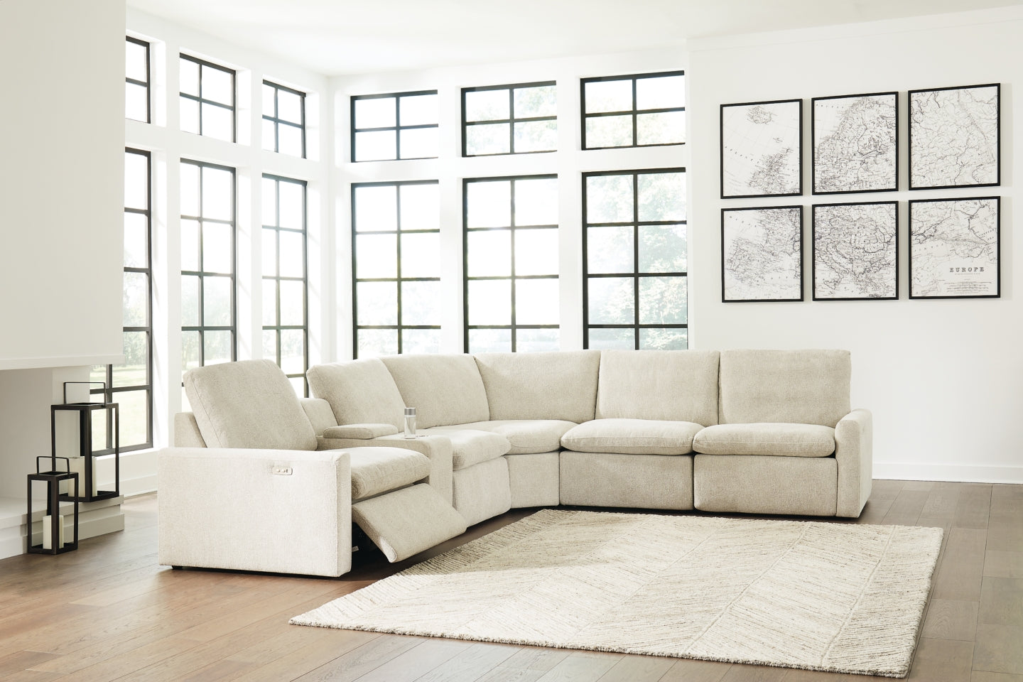 Hartsdale 6-Piece Reclining Sectional with Console - furniture place usa