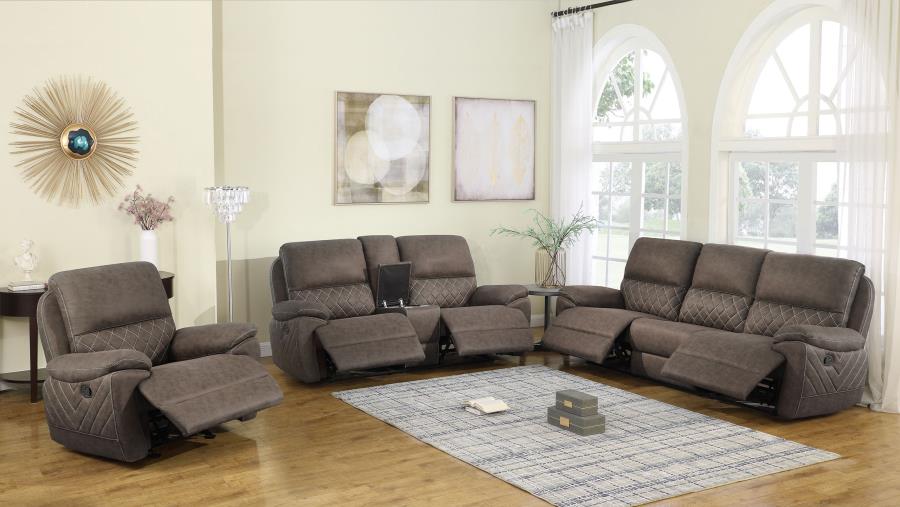 Variel Brown Motion Loveseat - furniture place usa