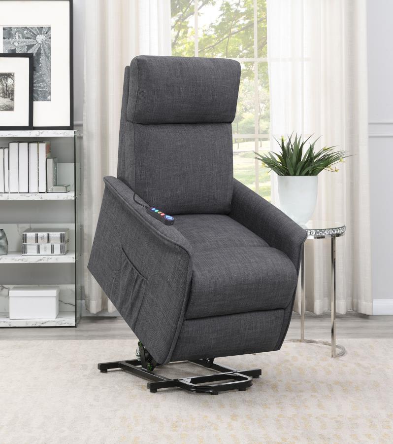 Herrera Grey Power Lift Massage Chair - furniture place usa