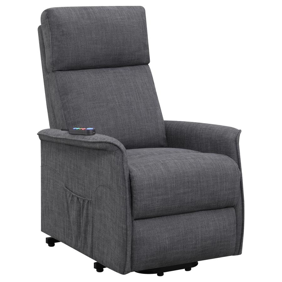 Herrera Grey Power Lift Massage Chair - furniture place usa