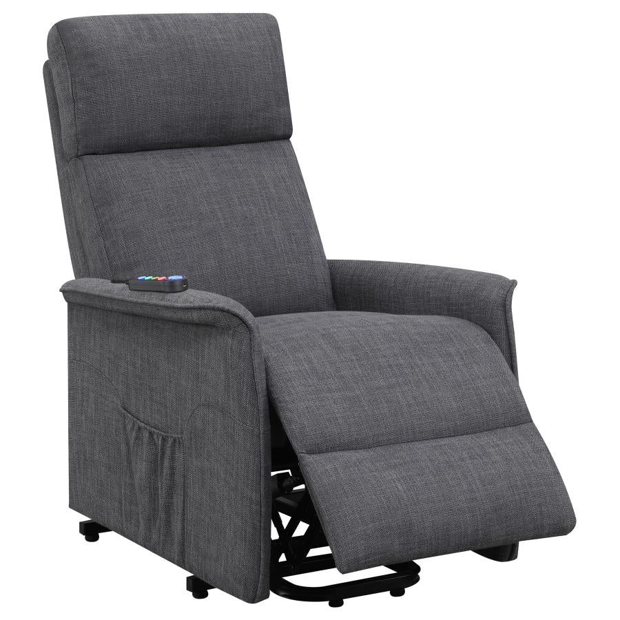 Herrera Grey Power Lift Massage Chair - furniture place usa