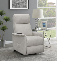 Herrera Beige Power Lift Massage Chair - furniture place usa