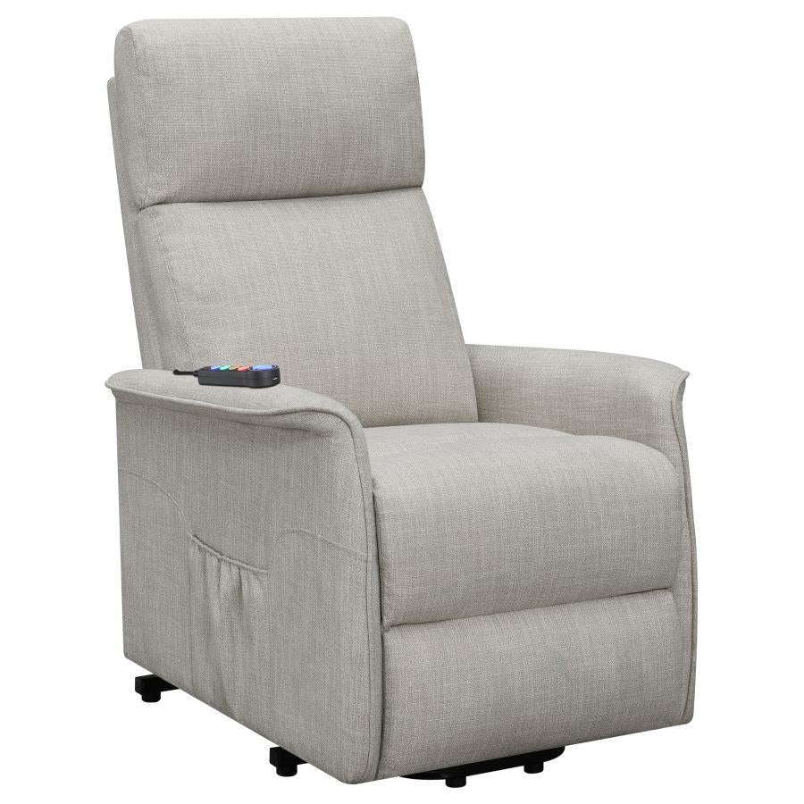 Herrera Beige Power Lift Massage Chair - furniture place usa