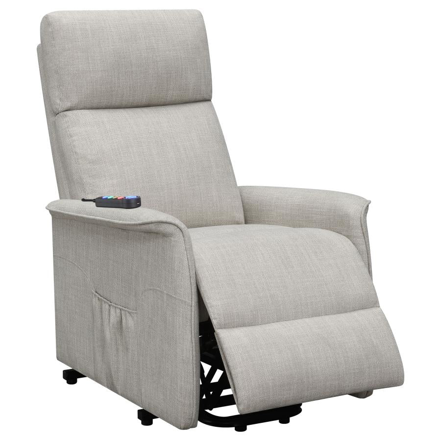 Herrera Beige Power Lift Massage Chair - furniture place usa