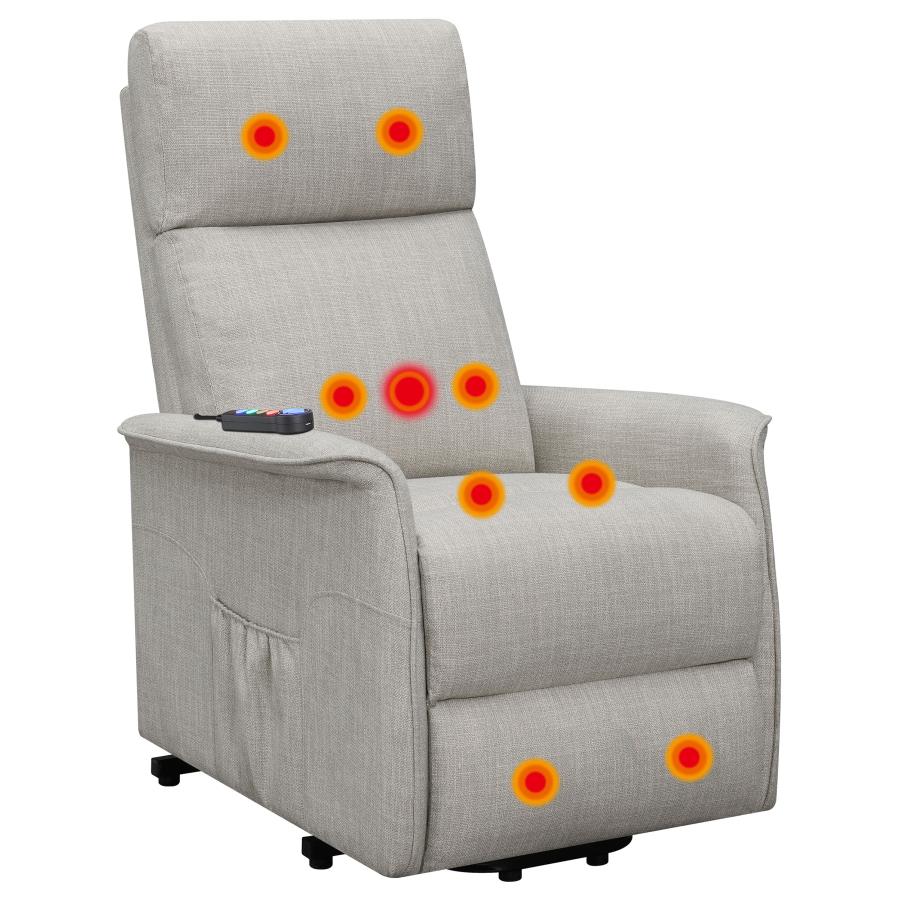 Herrera Beige Power Lift Massage Chair - furniture place usa