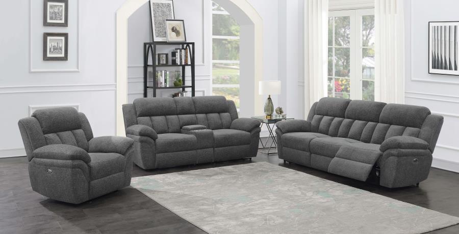 Bahrain Grey Power Loveseat - furniture place usa