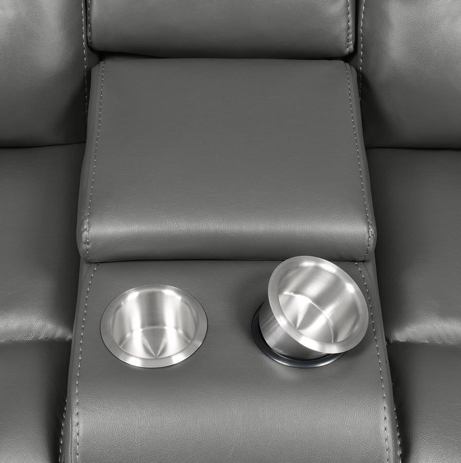 Flamenco Grey Power Sofa - furniture place usa
