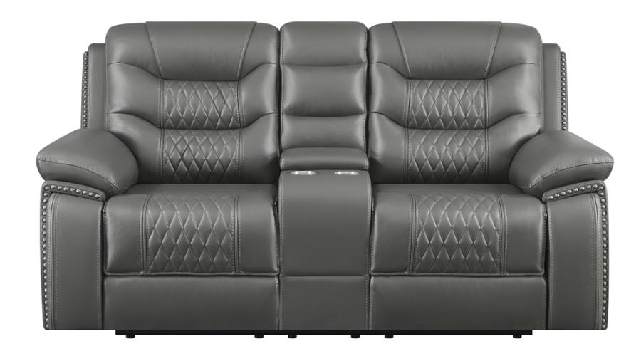 Flamenco Grey Power Loveseat - furniture place usa