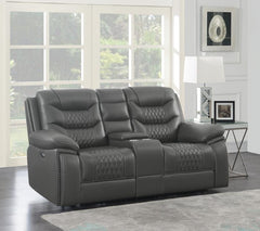 Flamenco Grey Power Loveseat - furniture place usa