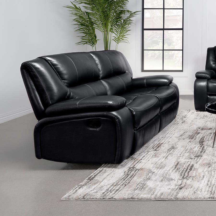 Black Motion Loveseat - furniture place usa