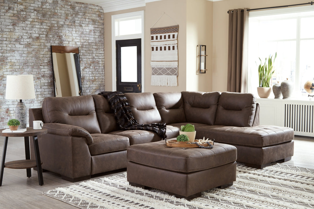 Maderla 2-Piece Sectional with Ottoman - PKG010996 - furniture place usa