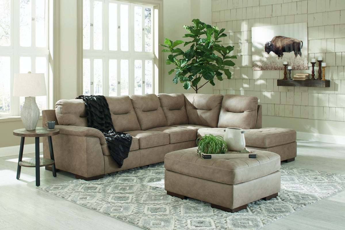 Maderla 2-Piece Sectional with Ottoman - PKG011003 - furniture place usa