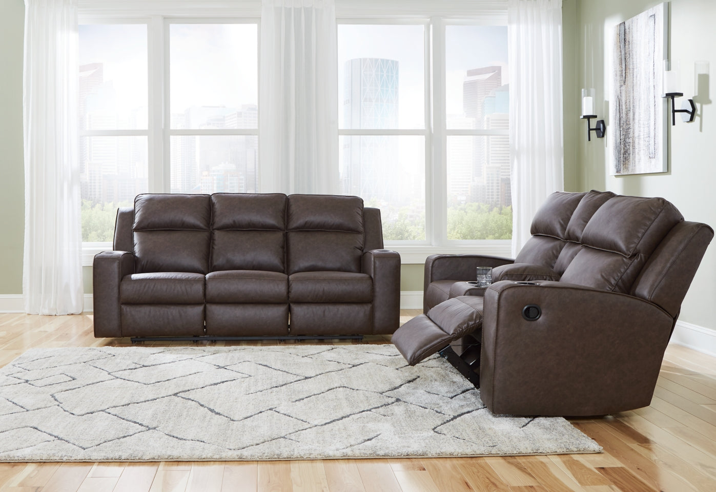 Lavenhorne Sofa and Loveseat - furniture place usa