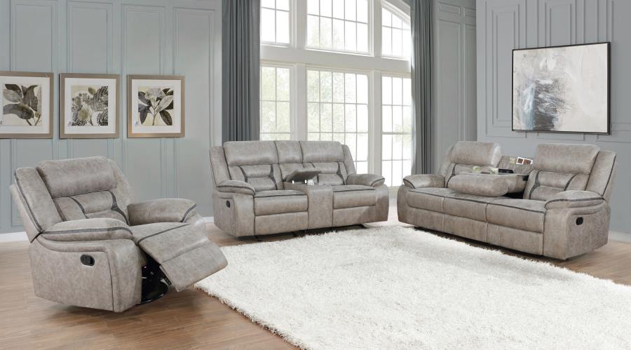 Greer Beige Glider Loveseat - furniture place usa