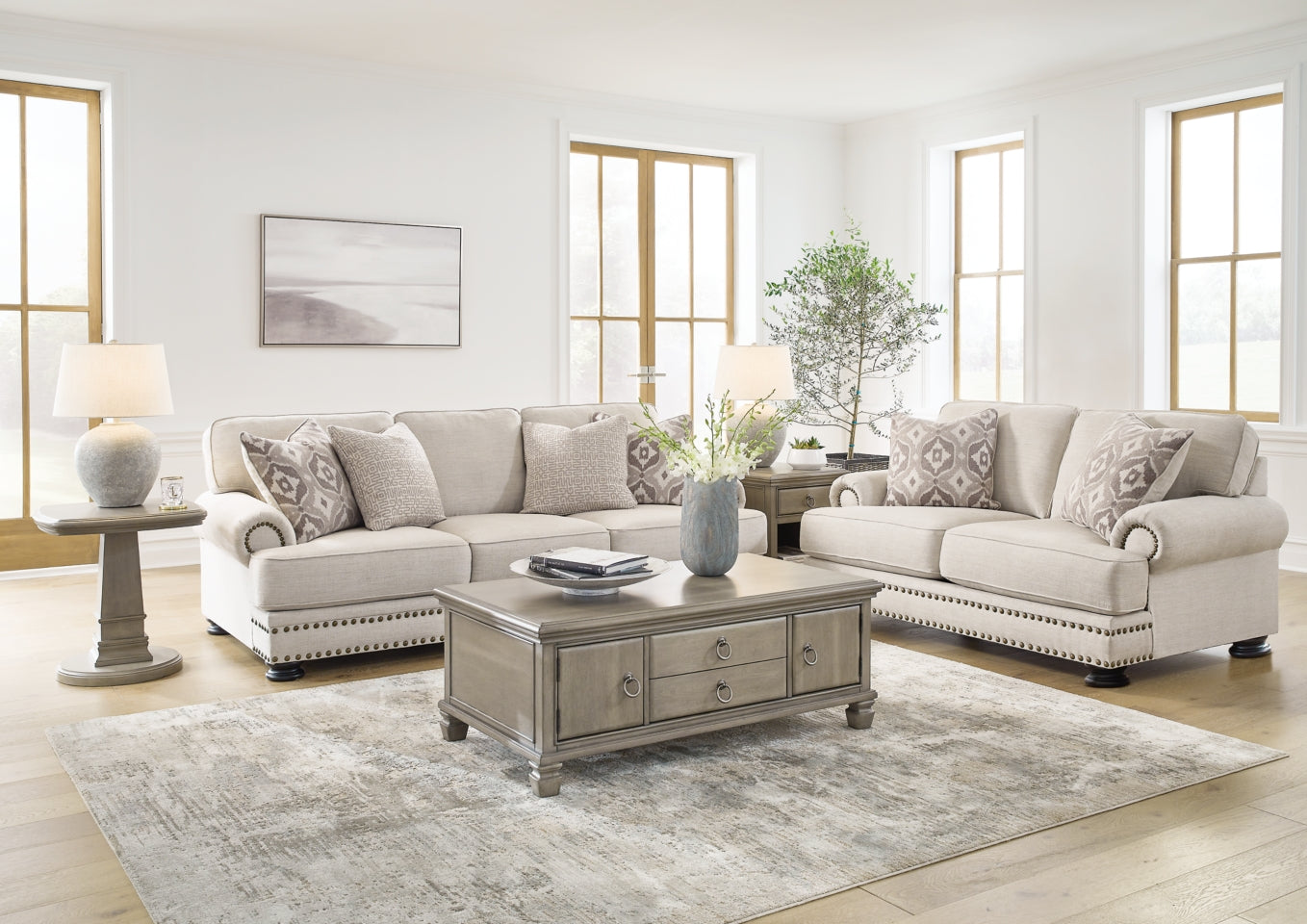 Merrimore Sofa and Loveseat - furniture place usa