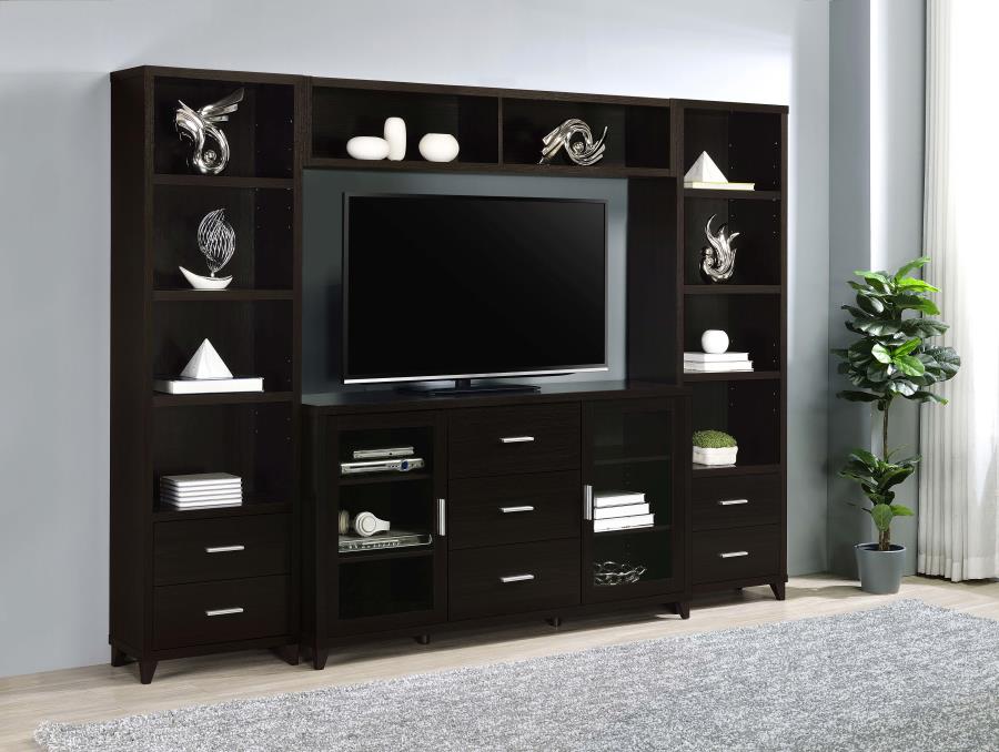 Lewes Brown Media Tower - furniture place usa