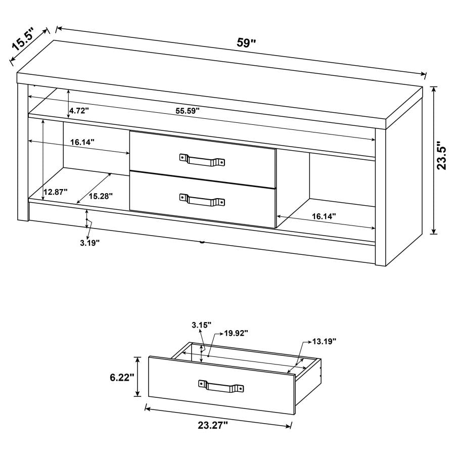 Burke Grey 3 Pc Entertainment Center - furniture place usa