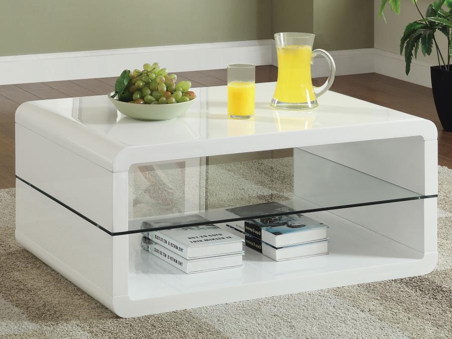 Elana White Coffee Table - furniture place usa